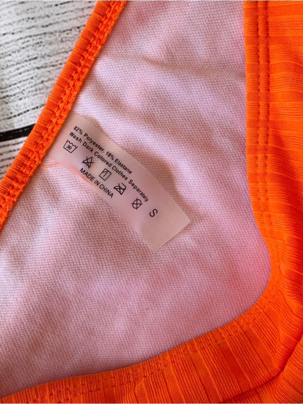 Orange Ribbed Bikini Set - Picture 3 of 3